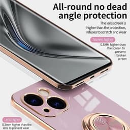 Allecto Plus - Hoes voor Xiaomi 13 Lite 5G wit siliconen TPU bumper case met ringstandaard — thumbnail 5