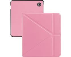 Hoes Geschikt voor Kobo Libra Colour Hoesje Bookcase Cover Hoes - Hoesje Geschikt voor Kobo Libra Colour Hoes Cover Case - Roze