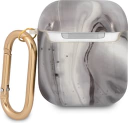 Guess Shiny Marmer AirPods 1 - AirPods 2 Case Zwart — thumbnail 2