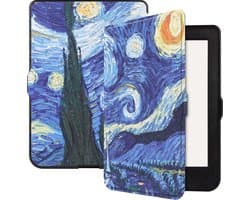 Hoes Geschikt voor Kobo Nia - Luxe E-reader Bescherm Case - Hoesje Book Cover - Sterrenhemel