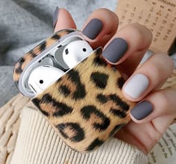 Shieldcase Leopard Pattern Case - beschermhoes geschikt voor Airpods 2 Case - bruin - Luipaard hoesje - Siliconen case - HardCase - beschermhoes geschikt voor Apple AirPods 2 — thumbnail 2