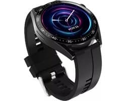 JIVAVO Smartwatch - HD - Bluetooth - Stappenteller - Bloeddruk - EGS - Muziek - Fitness - Slaapritme - Timer & Stopwatch - Waterproof - Sport - Draadloos opladen - Bericht - Horloge -Voice Assistant - Full Touch & Knoppen - Korting - Watch Men Zwart