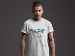 Shirt - Disco dogs - Wurban Wear | Grappig shirt | Dieet | Unisex tshirt | Fast food | Airfryer | Sport | Verwenpakket | Wit — thumbnail 2