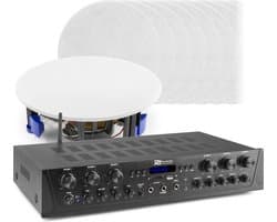 Geluidsinstallatie met Bluetooth - Power Dynamics - PV260BT versterker met 12x NCSP5 plafond speaker