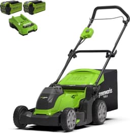Greenworks 40 volt accu maaier met 2 x 2AH accu en lader G40LM41K2X — thumbnail 1