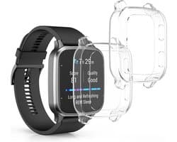kwmobile 2x smartwatch hoes geschikt voor Garmin Venu Sq 2 Music / Sq 2 hoesje - Siliconen sporthorloge cover - Activity tracker case in transparant