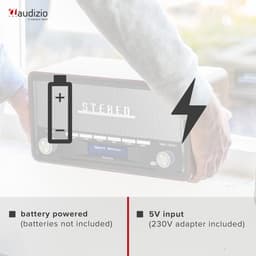 DAB radio met Bluetooth model 2025 - Retro radio - DAB+ / FM - Op batterijen en netstroom - Audizio Foggia — thumbnail 2