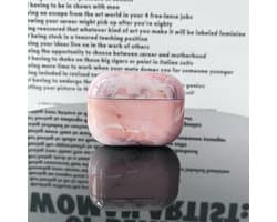 WoniQ Airpods Pro 2 hoesje "Pink Marble" Geschikt voor Airpods Pro 2 - Airpods Pro 2 case - Airpods case - Airpod case - Airpod hoesje