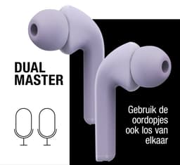 Fresh 'n Rebel Twins Fuse - Draadloze Bluetooth Oordopjes – Oortjes met tip - 30 uur speelduur - Dreamy Lilac — thumbnail 5
