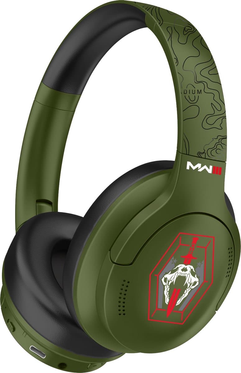 Call of Duty - bluetooth koptelefoon - active noise cancelling - microfoon - 30 uur speeltijd (olijfgroen) — afbeelding 1
