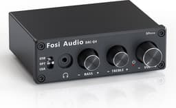 DrPhone FosiAudio Q4 - DAC - Hi-Res - Stereo USB Gaming DAC En Hoofdtelefoonversterker Audio Converter Adapter Voor Thuis/Desktop — thumbnail 1
