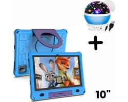 Oneiro Kindertablet KIDSPLAY PRO 2.0 10.1 inch BLAUW - Kindertablet vanaf 3 jaar - Ouder Control App - Beschermhoes - Android 12 – 6000 Mah Batterij