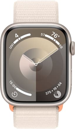 Apple Watch Series 9 - 45mm - Case with Starlight Sport Loop - Sterrenlicht Aluminium — thumbnail 1