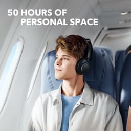 Soundcore Space Q45 by Anker, Koptelefoon met actieve ruisonderdrukking, tot wel 98% minder ruis, 50 u speeltijd, appbediening, LDAC Hi-Res Wireless Audio, comfortabel, duidelijk bellen, Bluetooth 5.3 — thumbnail 4