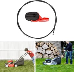 65 inch universele grasmaaier gaskabel schakelaar bediening tuinmachine montage gaskabel grasmaaier bedieningsschakelaar hendel kit voor elektrische benzine grasmaaiers (rood) — thumbnail 3