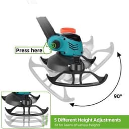 Handmaaier - Grasmaaier - Grastrimmer - Grasschaar - Grasmachine - 3000W - 6-Inch - Elektrische/Accu - Grastrimmer met 90° Verstelbare Kop – Tuingereedschap voor Precisiewerk - 21V/18V Compatibel - Inclusief 2x Accu — thumbnail 3