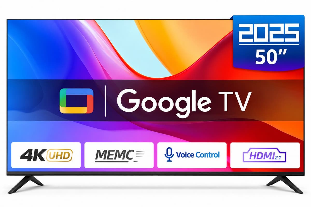 QLED Smart TV 50 Inch – 4K Ultra HD met HDR10, Google TV, 60Hz, HDMI 2.1 en Bluetooth 5.1 — afbeelding 1
