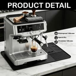 Siliconen mat koffiezetapparaat met scheidbare tamping mat en bovenkussen van de machine - ShopVlot — thumbnail 2