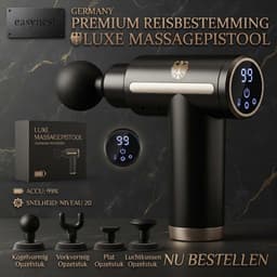 Massage Gun – Massagepistool voor Diepe Weefselmassage – Elektrisch Spiermassage Apparaat met 6 Massagekoppen – Percussie Massage Gun voor Spieren, Sport en Ontspanning – Draagbare Handheld Spiermassager – Stil Massageapparaat — thumbnail 1