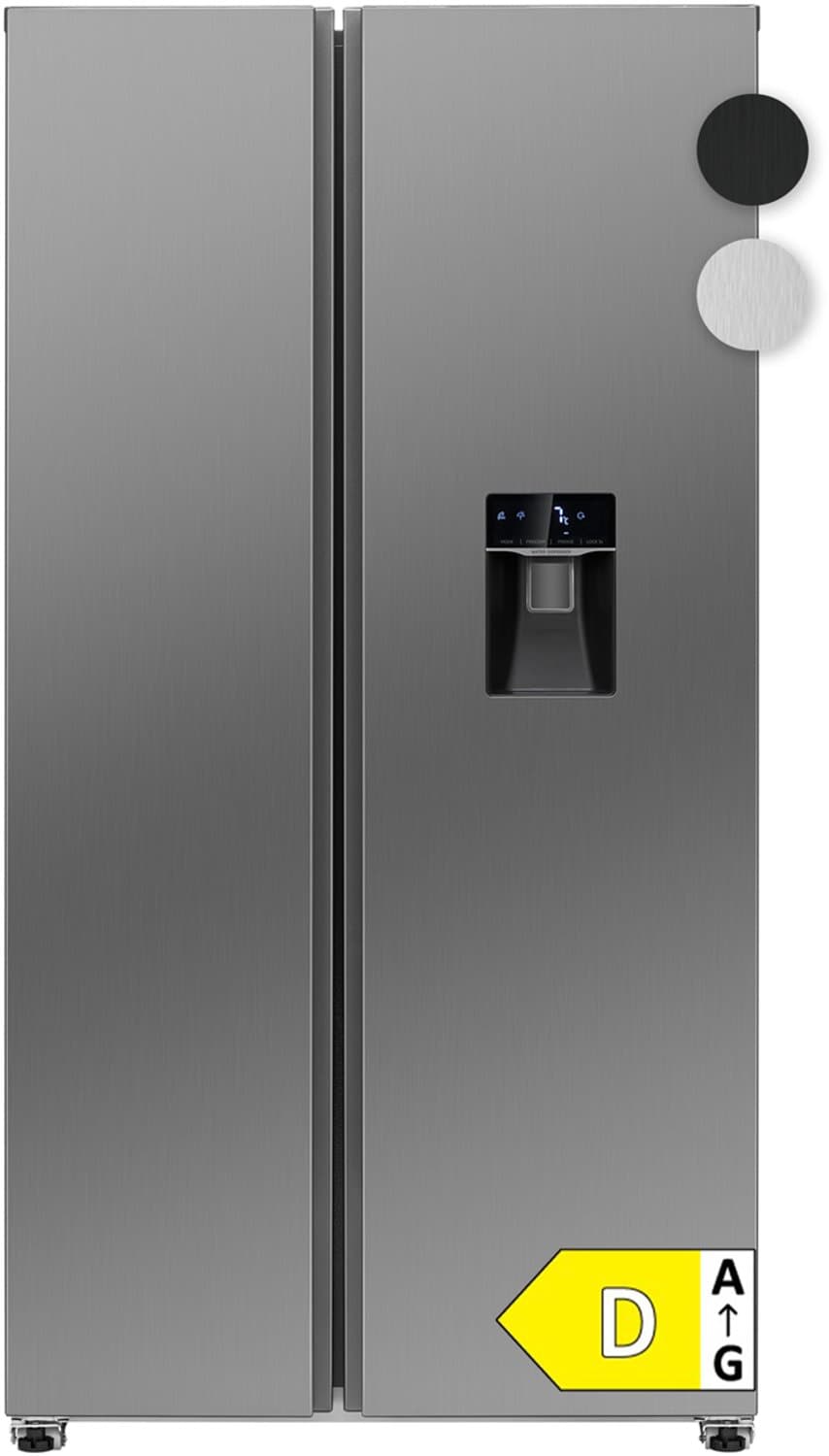 Bomann SBS 7367 - Amerikaanse Koelkast - Side-by-Side - 439 Liter - Total No Frost – Waterdispenser - Inox Look — afbeelding 1