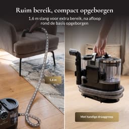 Rovelle 3 in 1 Tapijtreiniger - Vlekkenreiniger - Zetelreiniger - Bank Reiniger - Stoomreiniger Bank - Meubelreiniger - Warm & Koud Stoomsysteem - Voor Tapijt, Bank & Autobekleding - 1200W — thumbnail 5