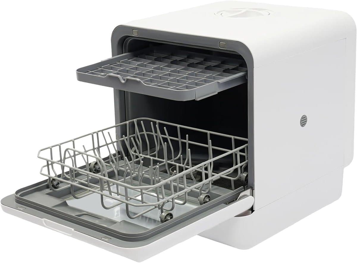 Tafelvaatwasser - Mini vaatwasser - Snel servies reinigen - Ingebouwde watertank - 6 Liter capaciteit - Wit — afbeelding 1