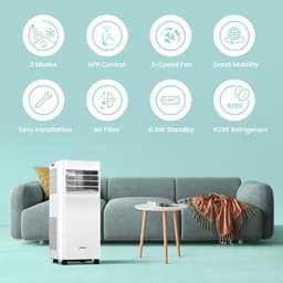 Mobiele Airco - Verkoeler Ventilator - Ruimte Koelen - App Bediening - 7000 BTU - Wit — thumbnail 4