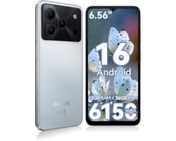 DOOGEE Note 56 Lite Smartphone - 6,56 Inch - 12GB(3+9) RAM - 32GB ROM - 6150 mAh - Android 16 - Met 3,5 mm hoofdtelefoonaansluiting - Wit