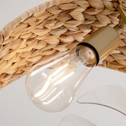 DESMIU Plafondventilator Met Verlichting – 50 Cm – Zes Snelheden – Rotan En Kunststof – Koperkleurig – Voor Kleine Slaapkamers — thumbnail 5