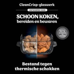 Ninja CRISPi 4-in-1 compact glazen kooksysteem - Airfryer, Roast, Recrisp, Keep Warm - Inclusief twee glazen schalen van 3.8L en 1.4L en bijpassende deksels - 2 Crisper-Plates - Silver — thumbnail 5