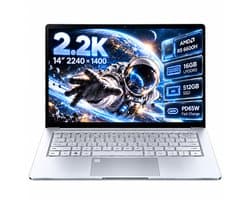 Ninkear S14 Laptop 14 inch - 2.2K - 60Hz - AMD Ryzen 5 6600H - 16GB LPDDR5 – 512GB SSD - 1900 MHz - 5195mAh - 60Wh - LCD - Windows11 - Windows laptops