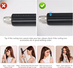 Luchtborstel 5-in-1 Air Styler Set, 1000 W Hair Air Styler 3 temperaturen, Mulit Air Brush Set voor het gladmaken, volume geven, drogen, blaasborstel voor verschillende haartypes — thumbnail 5