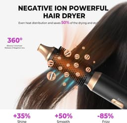 Hairstyler 5-in-1 Airstyler, haarstyler, lucht, krultang, föhn, thermische borstel, stijlborstel, set, multistyler, ronde borstel, föhn, warmluchtborstel, haarstyling-apparaten, haardroger — thumbnail 3