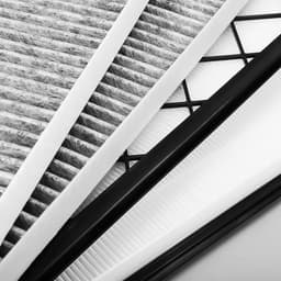 Set van 4 binnenfilters, compatibel met Tesla Model Y (2020-2026) en Juniper, bestaande uit 2 HEPA-filters en 2 actieve koolfilters, met 5-traps filtering en installatiegereedschap — thumbnail 4