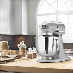 Mixkom Keukenmachine - Roestvrijstalen kom - Beslag Maken - Voedselveilig Materiaal - 4.5QT 5QT - Zilverkleurig — thumbnail 3