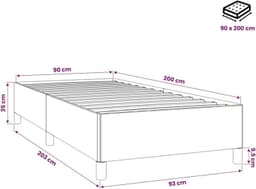 Bedframe, fluwelen gestoffeerd bed 90x200 cm, donkergroen — thumbnail 4