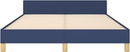 Bedframe met hoofdeinde, blauw, 140 x 190 cm, stof, familiebed, bedframe voor slaapkamer, hotel, logeerkamer — thumbnail 5