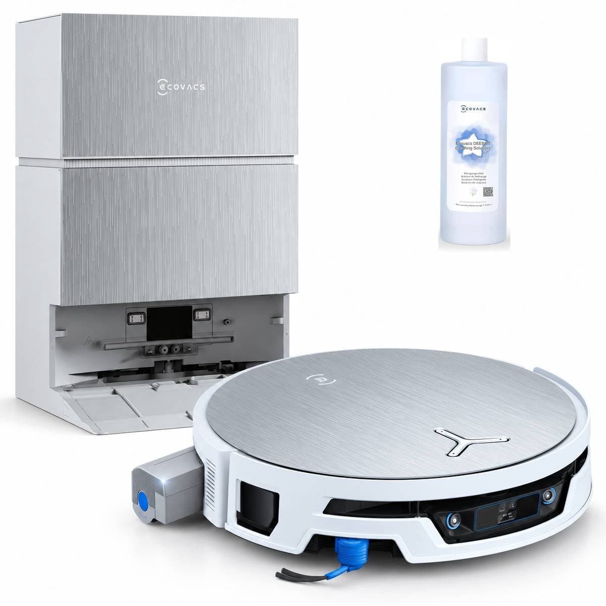 Ecovacs Deebot X12S Pro Omni - Robotstofzuiger Met Dweilfunctie - 27.000 Pa - 63°C Warm Water - Omni Station - AIVI 3D 4.0 - Wit - 1000ml Schoonmaakmiddel — afbeelding 1