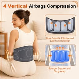 Massagegordel Rug Luchtkussens, 4 Warmte, 4 Intensiteit, 4 Airbags — thumbnail 5