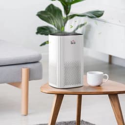 Luchtreiniger - Air cleaner - Airpurifier - Air purifier met HEPA CADR Filter - 225m ³/u tot 24 m² - LED-display - ABS en PP - ≤ 60dB - 25W - Wit — thumbnail 3