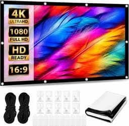 Beamer Scherm 100 Inch, 16:9 4K HD Opvouwbaar Kreukvrij — thumbnail 1