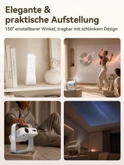 Beamer Draagbare Mini - 1500 Lumen Helderheid - 1080p Resolutie - LCD Scherm - Voor Thuisbioscoop En Presentaties — thumbnail 4