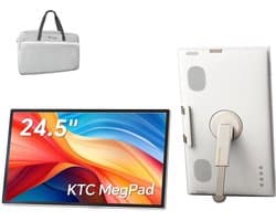 KTC A25Q5 24,5 Inch Draagbare Smart TV - Full HD IPS - Android 14 - Google Play Store - Touchscreen - 5000mAh Accu - Ingebouwde Camera - 60Hz