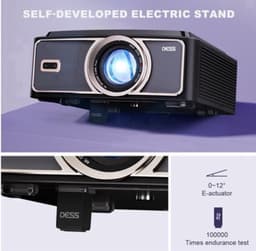 Beamer 2200 ANSI Lumen - Full HD 1920x1080 Resolutie - LCD Scherm - Android TV Systeem - Voor Thuis En Zakelijk Gebruik — thumbnail 3