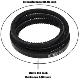 Aandrijfriem 51 inch - 2 Stuks - Rubber - Compatibel met Hustler Raptor - Raptor Limited - Raptor SD/Raptor SDX - Hoge efficiëntie - Grasmaaier Riem — thumbnail 3