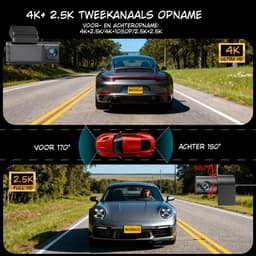 Kavora®Draadloze Dashcam - Draadloos CarPlay-Scherm - Dashcam met CarPlay - Zwart - 4cm x 9cm x 6cm — thumbnail 5