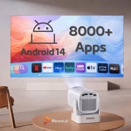Mini Beamer Draagbaar - 330 ANSI Lumen Android 14 - 1920 x 1080 Full HD Resolutie - LED - Voor Thuisbioscoop — thumbnail 4