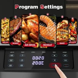 ITRONIQ Airfryer 11 Liter – Dubbele Heteluchtfriteuse 2500 Watt – 2 Bakken – 8 Programma's – Digitaal Touchscreen – Zwart — thumbnail 2