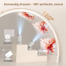 Beamer 1280 X 720 LED Draagbaar - WiFi 6 Bluetooth Android 11 - 4K Ondersteuning 5W Luidspreker - Voor Thuisbioscoop Gaming Zakelijk — thumbnail 5