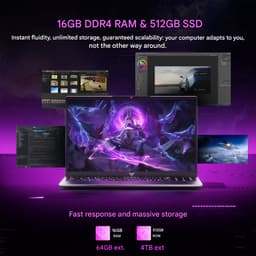 Laptop AMD Ryzen 7 7730U - 16GB RAM 512GB SSD - 15,6 Inch IPS Full HD - Windows 11 - Zwart — thumbnail 2